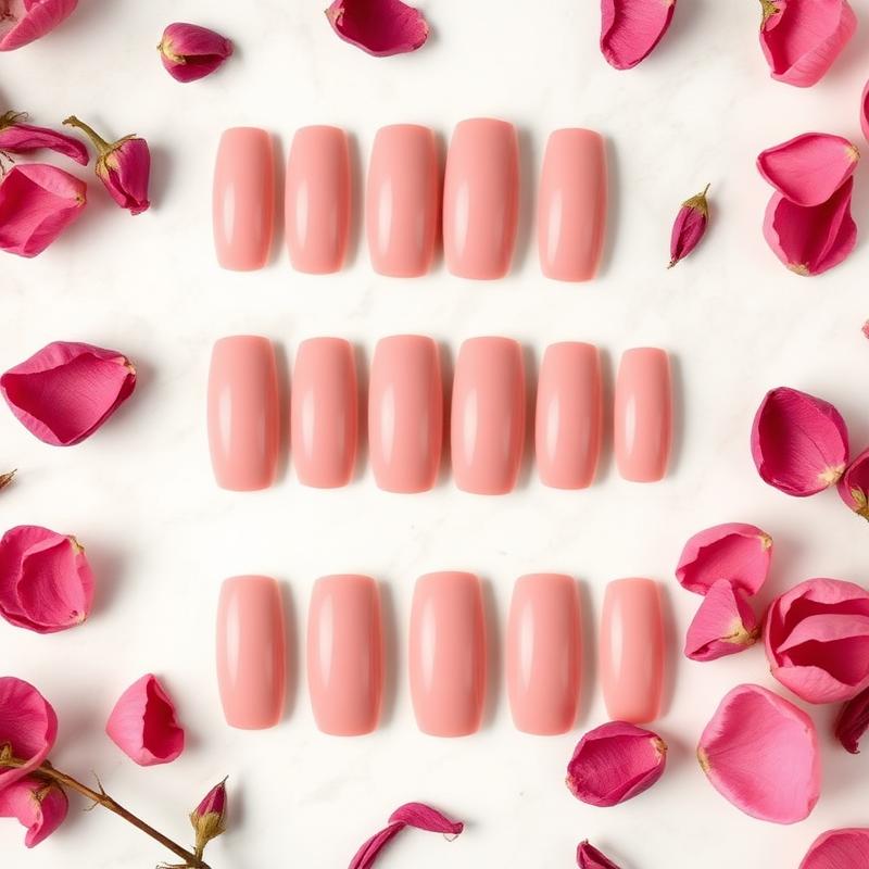 Dusty Rose — Squoval Pink press-on nails
