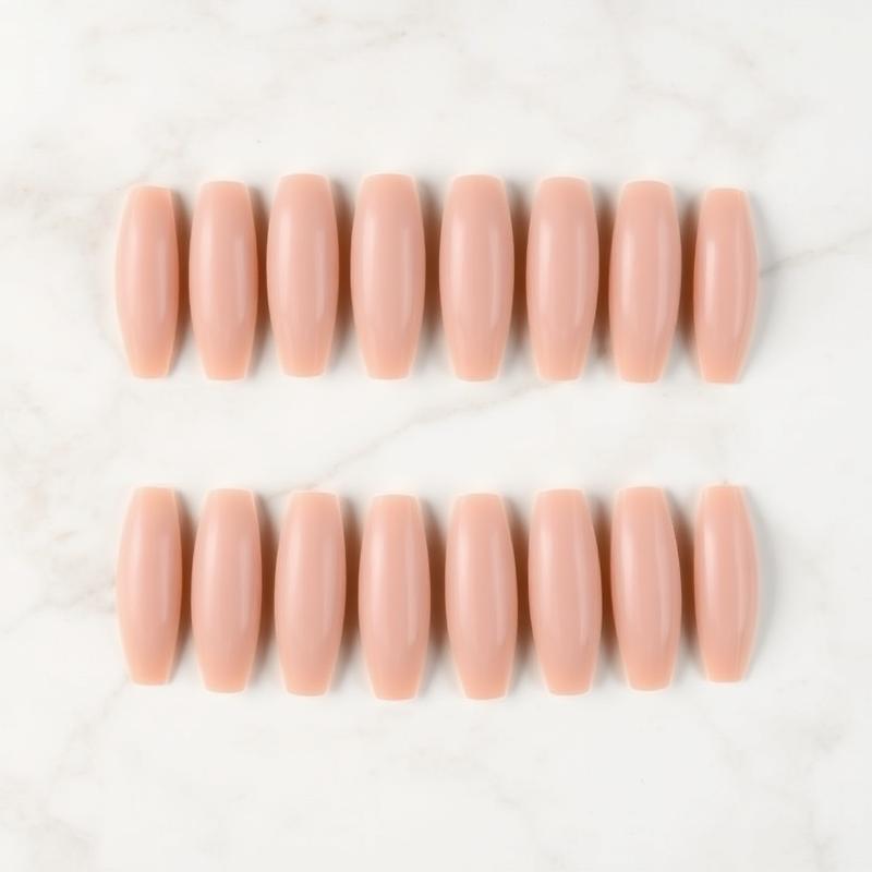 Taupe Latte — Coffin Nude press-on nails